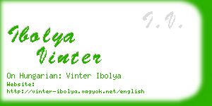 ibolya vinter business card